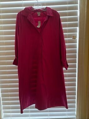 Chico's Vibrant Hot Pink Button-Front Dress